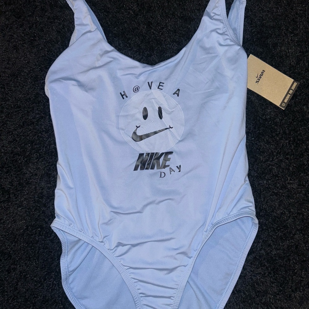 Nike Kids Sky Blue One-Piece Swimsuit